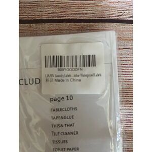 Household pre-printed labels‎